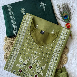 Cotton Women Kurti Pant Dupatta Set mahezon