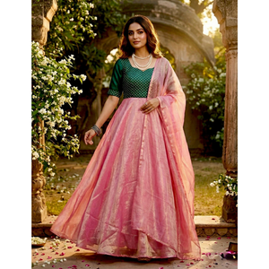 Wedding Designer Anarkali Women Gown with Dupatta Suit mahezon