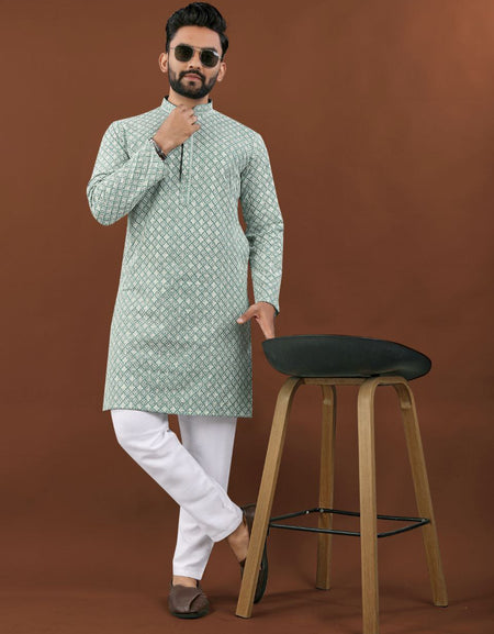 Ethnic Indian Traditional Lucknowi Men Kurta Pajama mahezon