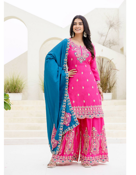 Festive Designer Women’s Kurta Pant Dupatta Set mahezon