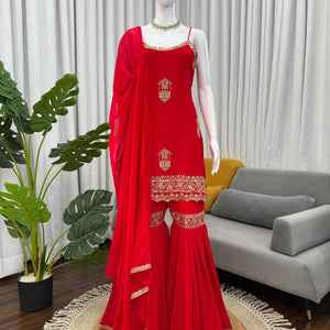 Festive Designer Women’s Top Sharara with Dupatta mahezon