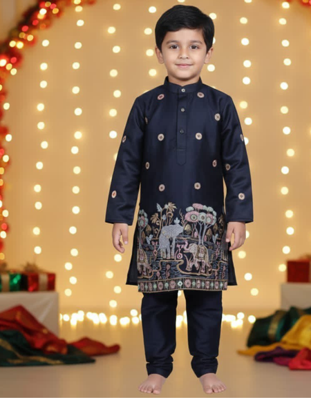 Festive Ethnic Traditional Kids Boy Indian Kurta Pajama Set mahezon