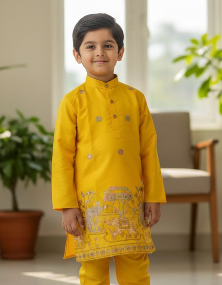 Festive Ethnic Traditional Kids Boy Indian Kurta Pajama Set mahezon