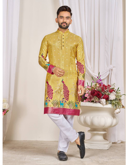 Festive Indian Traditional Men Kurta Pajama Set mahezon