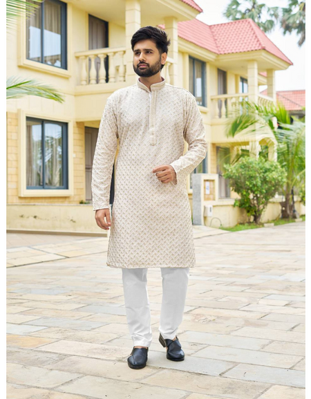 Festive Traditional Indian Premium Men Kurta Pajama Set mahezon