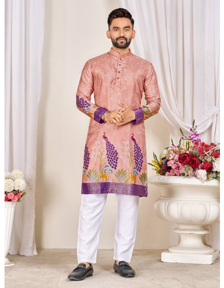 Festive Indian Traditional Men Kurta Pajama Set mahezon