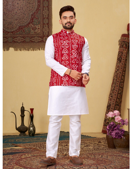 Festive Traditional Men Sleeveless Koti Jacket mahezon