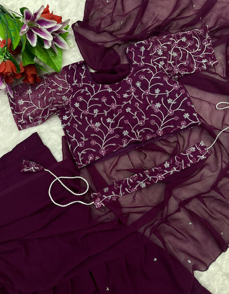 Women's Designer Party wear Lehenga Saree Dupatta Dress for Wedding and Raksha bandhan mahezon