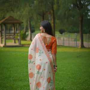 Tricolor Women Saree for Republic and Independence Day mahezon