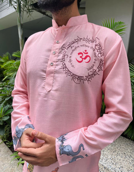 Men’s Traditional Ganesh Chaturthi Kurta Pajama mahezon