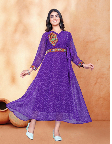 Navratri Garba Embroidery Women Long Dress mahezon