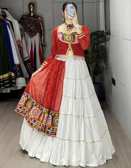 Navratri Special Garba Embroidery Women Lehenga Choli mahezon