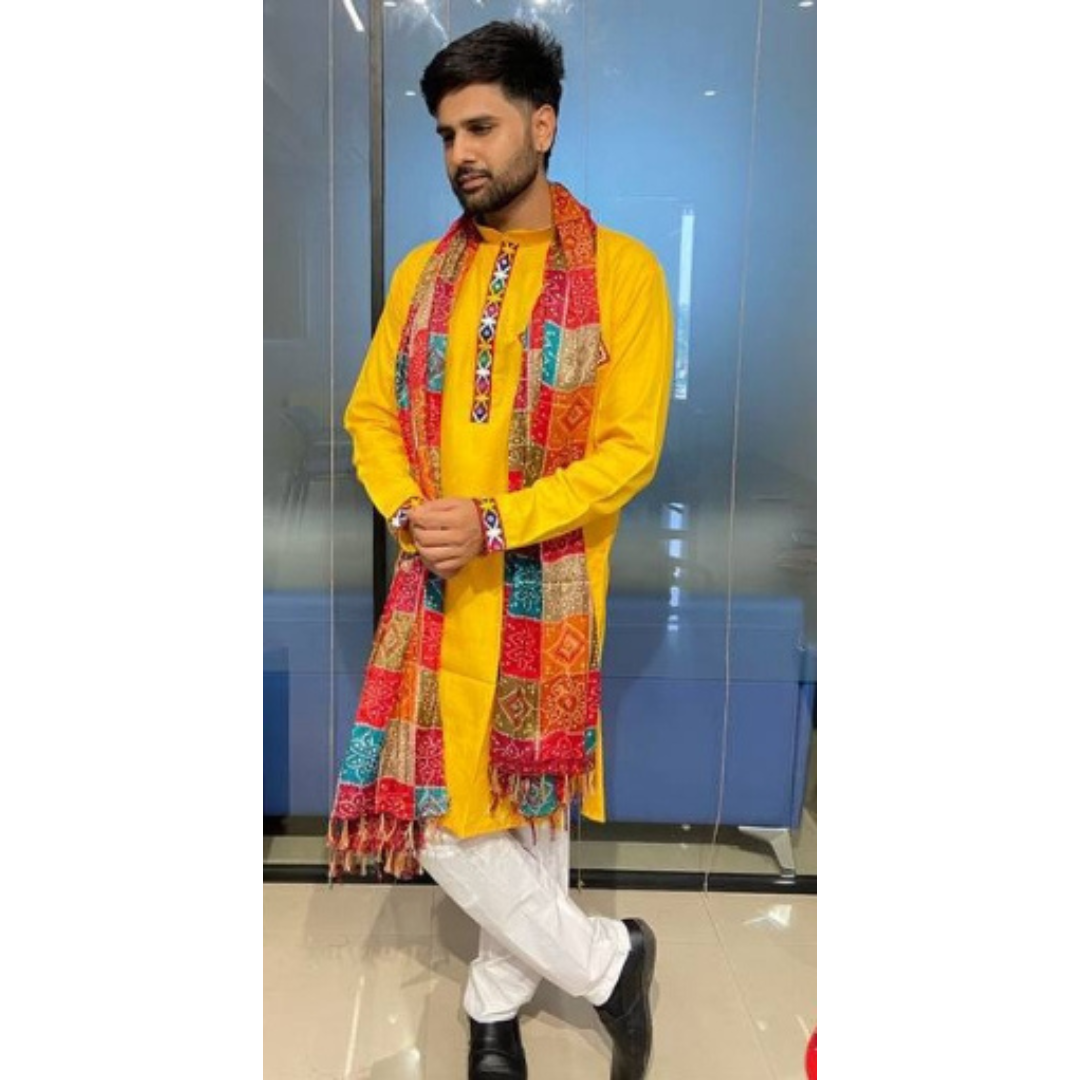 Navratri Traditional Stylish Men Kurta Dupatta – mahezon