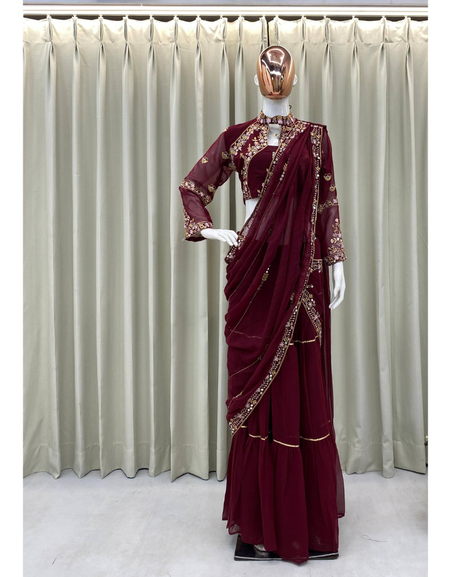 Party Wear Ready to wear Lehenga Saree mahezon