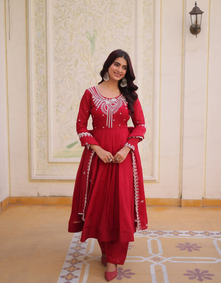 Premium Ready Made Designer Women Gown Pant with Dupatta Suit mahezon