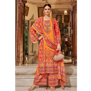 Readymade Festive Women’s Top Palazzo Suit Banwery