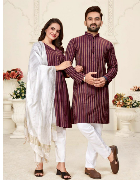 Cotton Couple Wear Outfits Dress mahezon