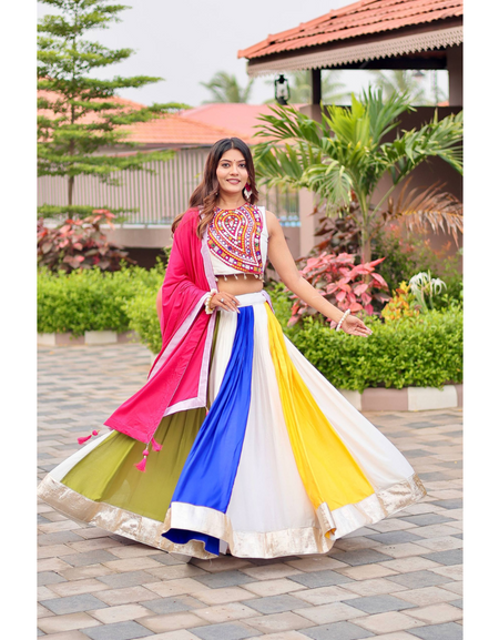 Traditional Navratri Embroidery Women Lehenga Choli Dupatta mahezon