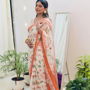 Tricolor Women’s Saree for Republic and Independence Day mahezon