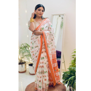 Tricolor Women’s Saree for Republic and Independence Day mahezon