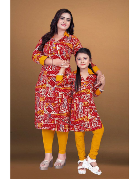 Mother Daughter Same Matching Kurta Pant Co-Ord set mahezon