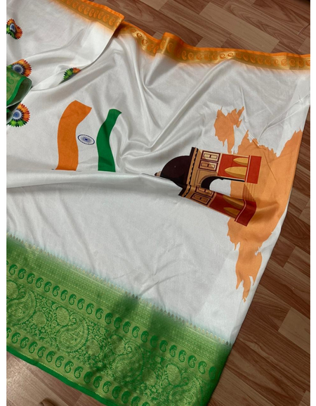 Independence Day Tricolour Women’s Saree mahezon