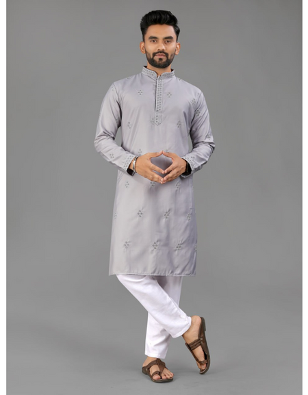 Indian Traditional Designer Cotton Men Kurta Pajama mahezon