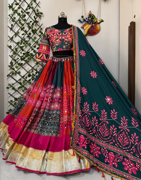 Navratri Garba Embroidery Women Chaniya Choli mahezon