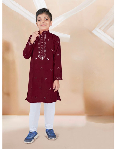 Festive Kids Boy Indian Kurta Pajama Set mahezon