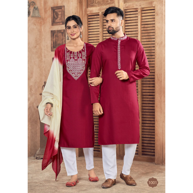 Red kurta design sales for girl