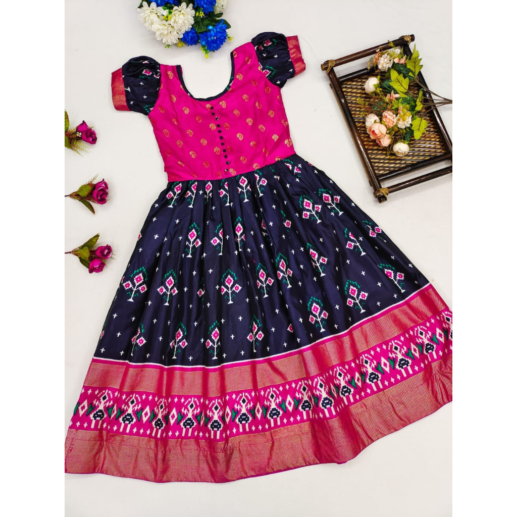 Kids Girl Traditional Designer Gown Dress mahezon