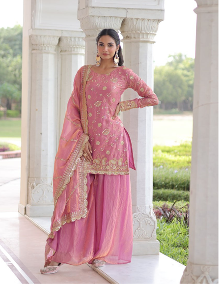 Wedding Designer Women Top Sharara with Dupatta mahezon