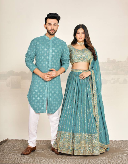 Festive Wedding Wear Couples Wear Same Matching Outfits Set Royal Export