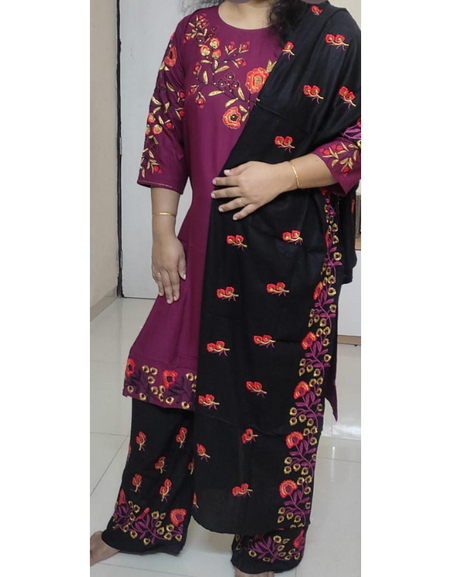 Beautiful Festival wear Women Kurti Pant with Dupatta set mahezon