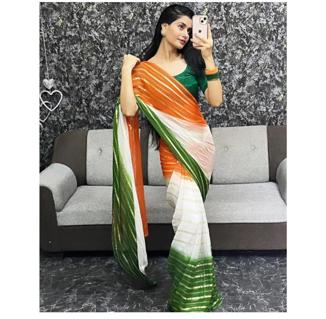 Tricolor Sarees For Independence Day