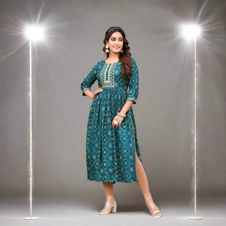 Buy EID / Ramadan Special Wear Women Dress, Naira Cut Kurti Pant & Dupatta  Set, Cotton Fabric Salwar Kameez Dress, Indian Wear Kurta Palazzo Set  Online in India - Etsy