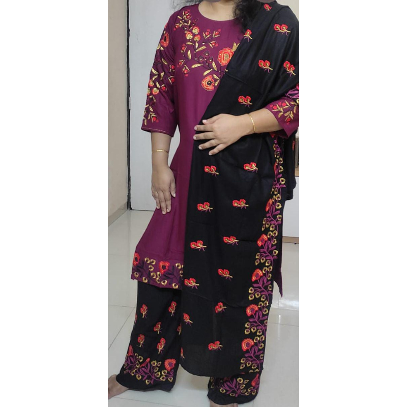 Beautiful Festival wear Women Kurti Pant with Dupatta set mahezon