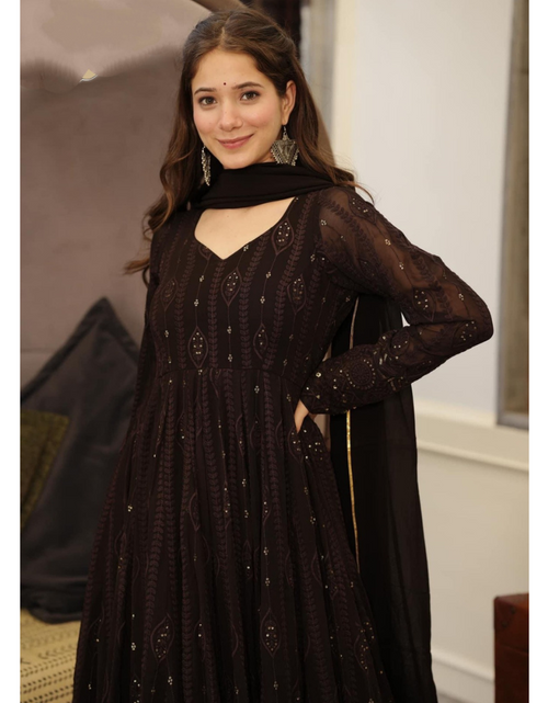 Beautiful Black Colored Kurti And Sharara Set With Lace Border And Ban –  Cygnus Fashion