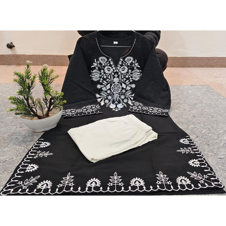 Comfortable Embroidery Cotton Women Co-Ord sets mahezon