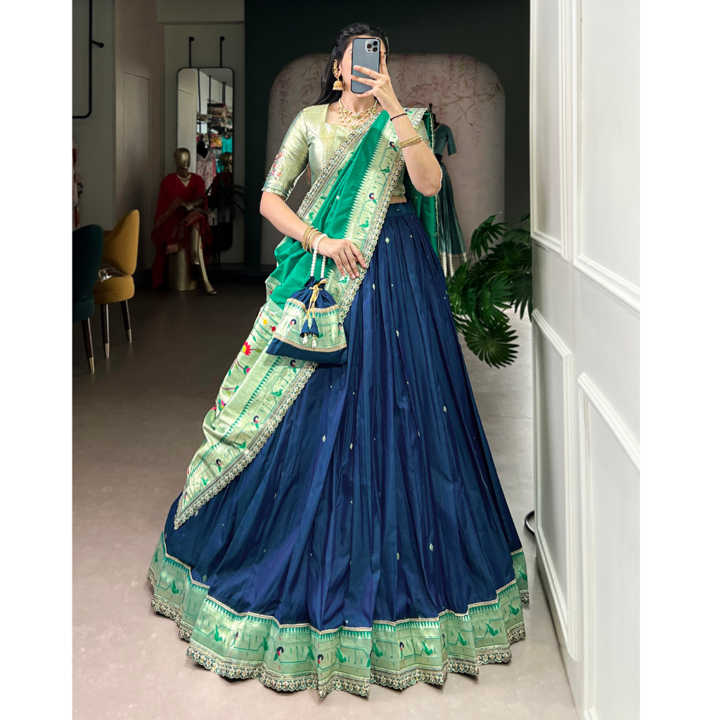 Paithani Women’s Lehenga Blouse Dupatta mahezon