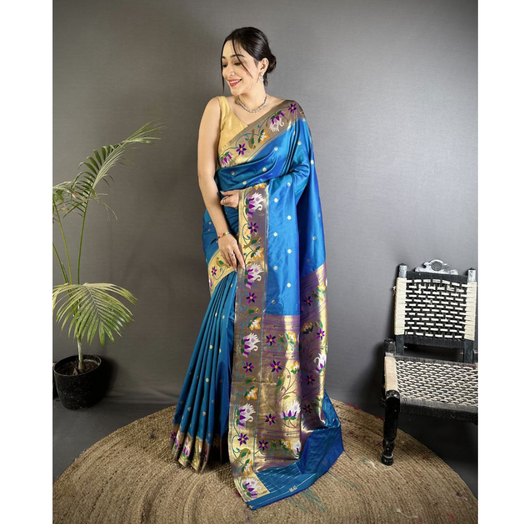 Festive Special Paithani Lichi Silk Saree mahezon