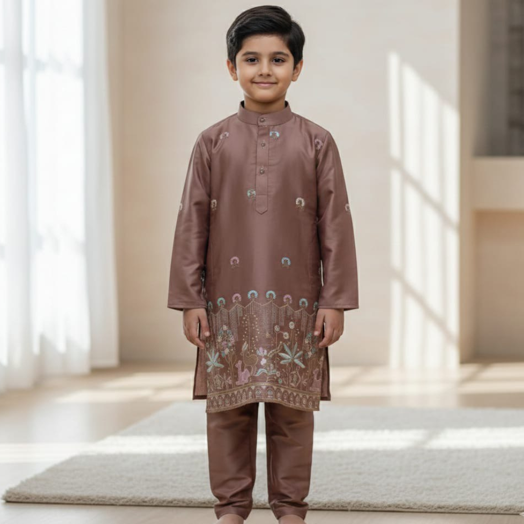 Festive Ethnic Traditional Indian Kids Boy Indian Kurta Pajama Set mahezon