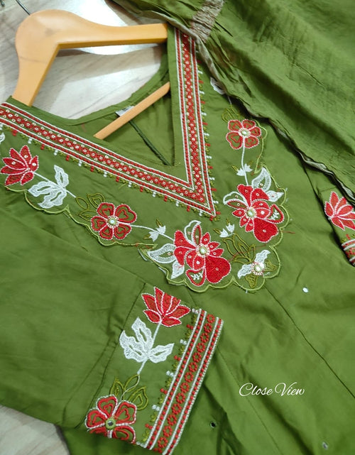 Load image into Gallery viewer, Cotton Anarkali Women Kurta Pant with Dupatta Set mahezon
