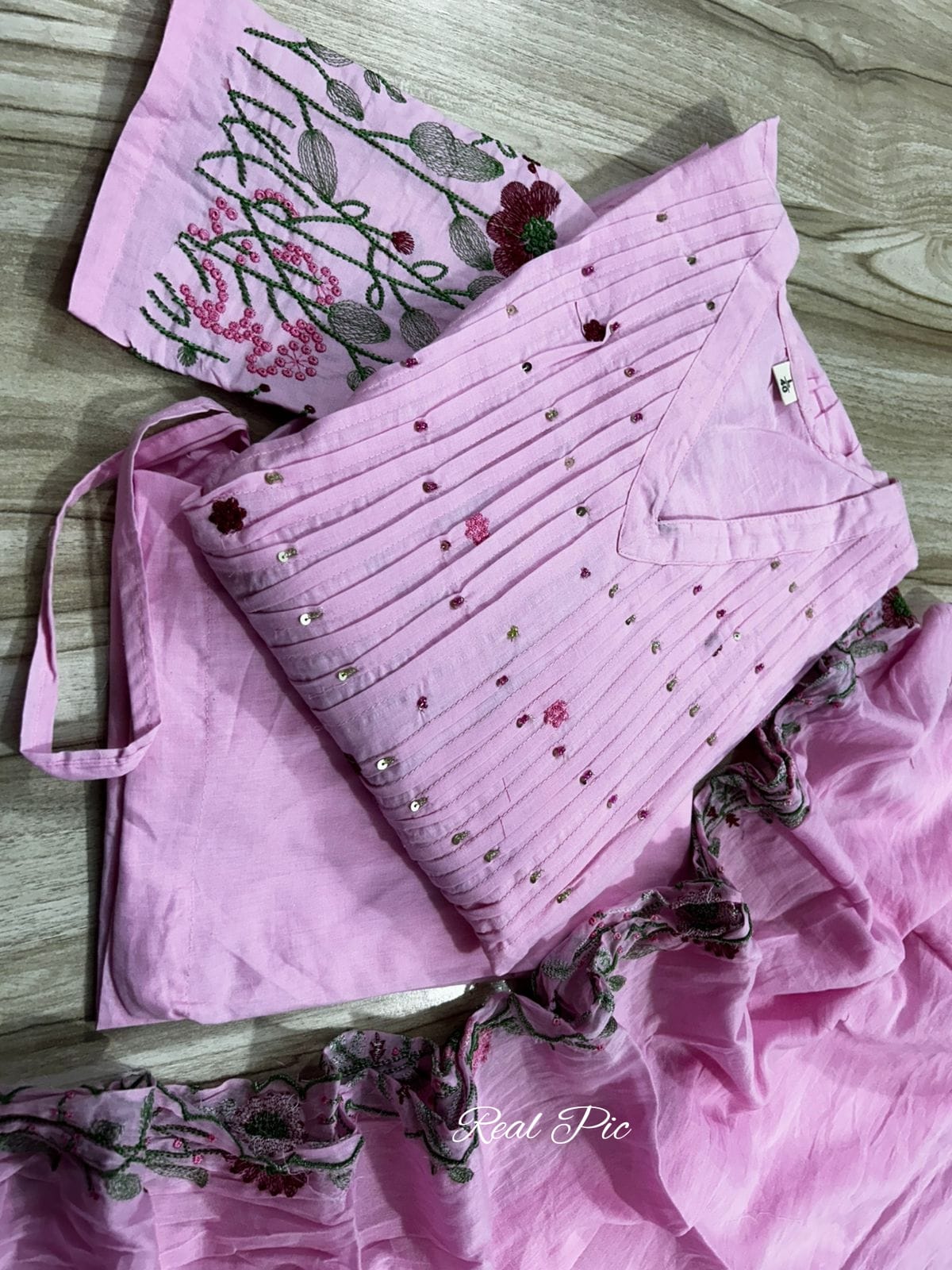 Cotton Anarkali Women Kurta Pant Dupatta Set mahezon