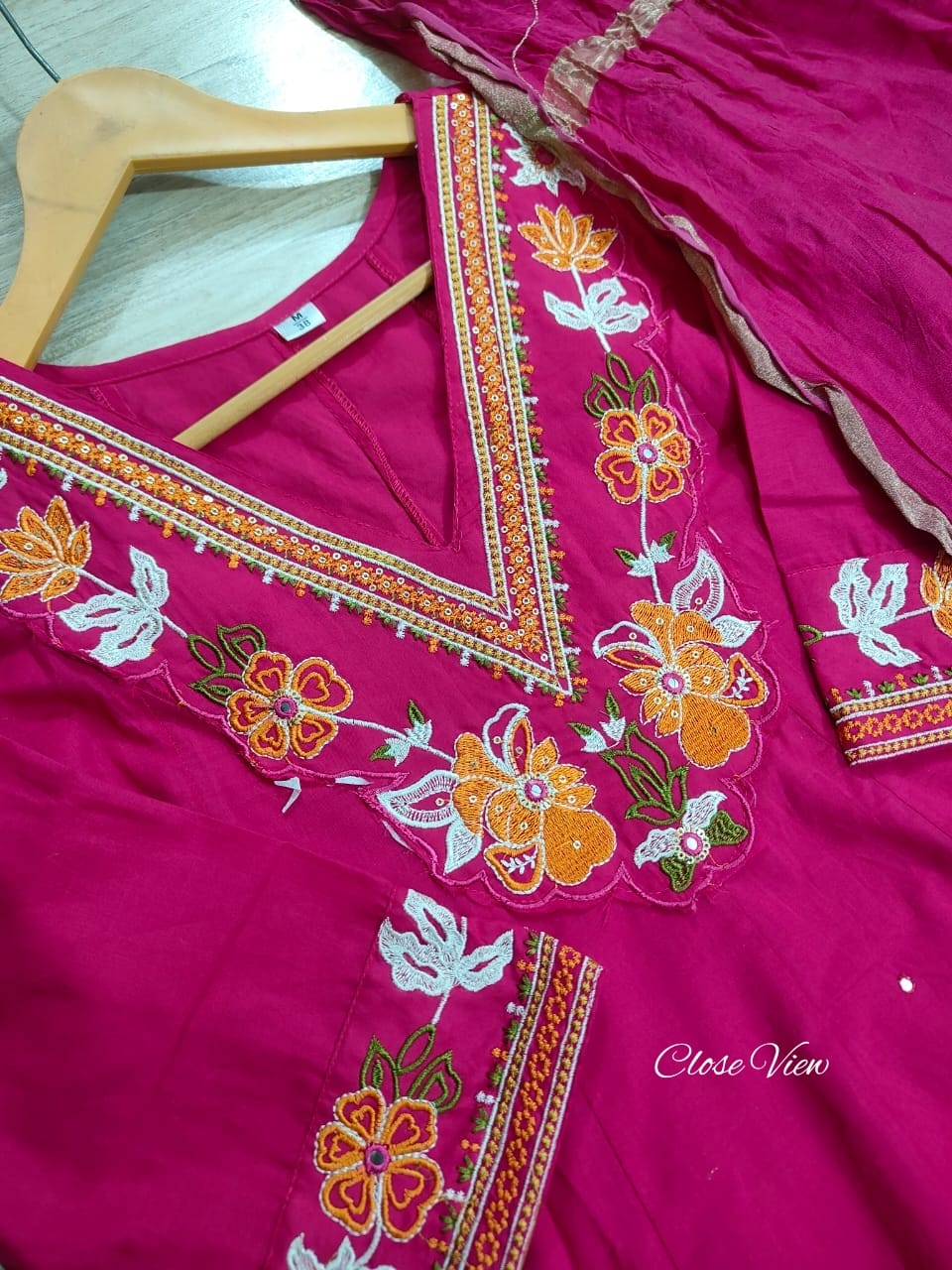 Cotton Anarkali Women Kurta Pant with Dupatta Set mahezon