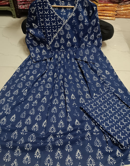 Load image into Gallery viewer, Cotton Angrakha Women Kurta Pant with Dupatta Set mahezon
