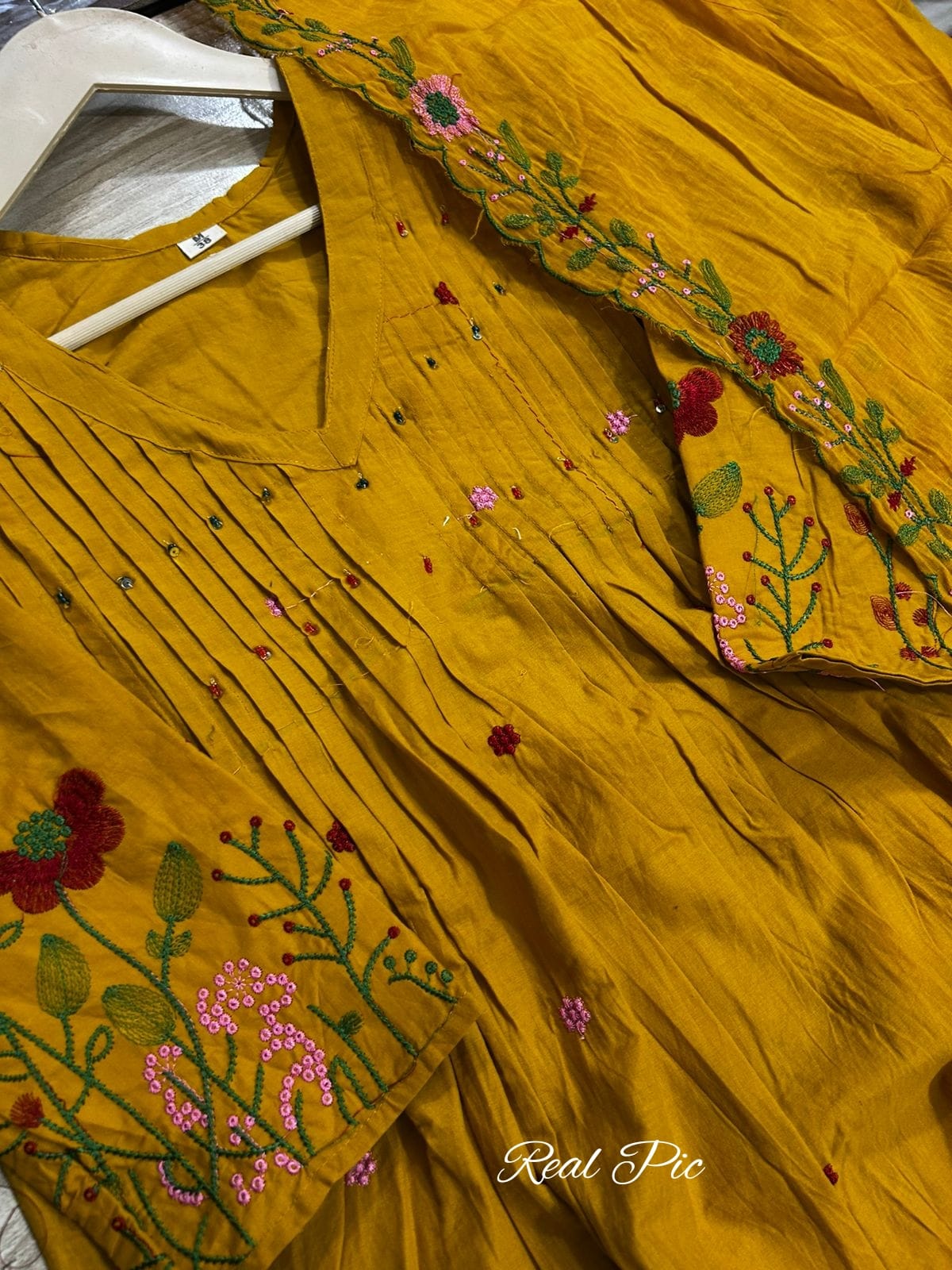 Cotton Anarkali Women Kurta Pant Dupatta Set mahezon