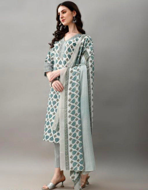 Load image into Gallery viewer, Cotton Kurta set with Dupatta for Women mahezon
