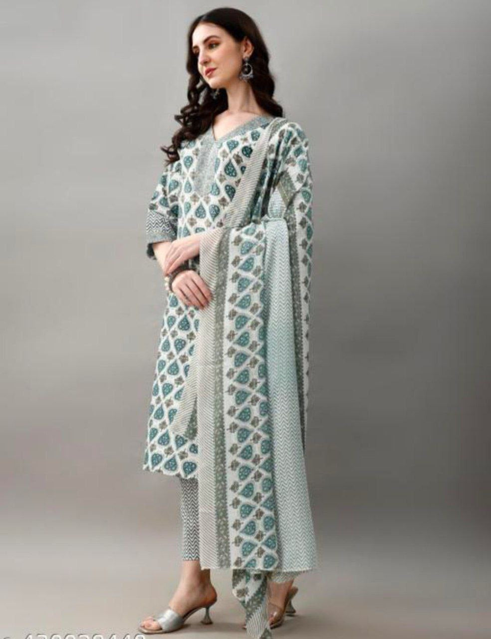 Cotton Kurta set with Dupatta for Women mahezon