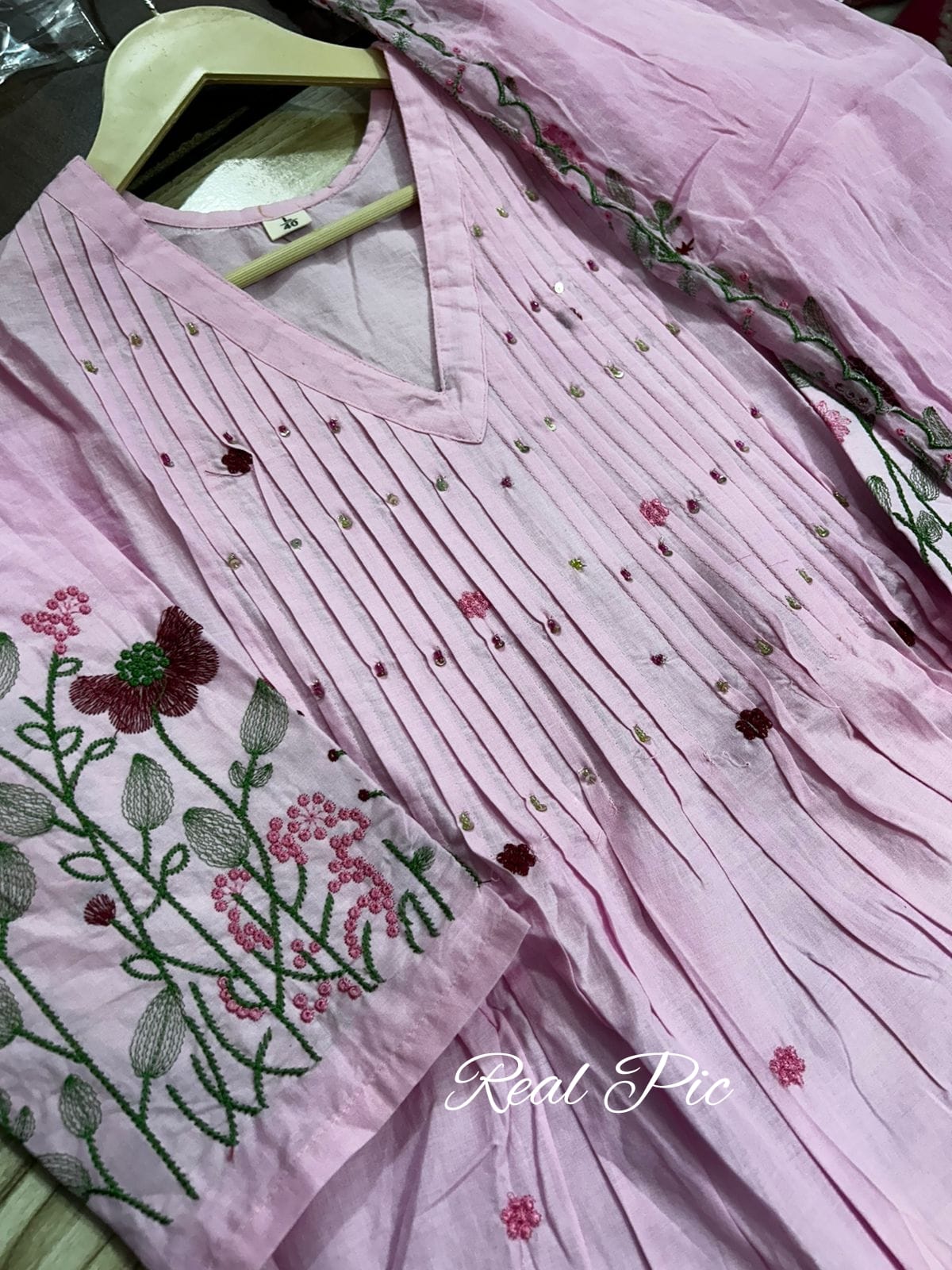 Cotton Anarkali Women Kurta Pant Dupatta Set mahezon